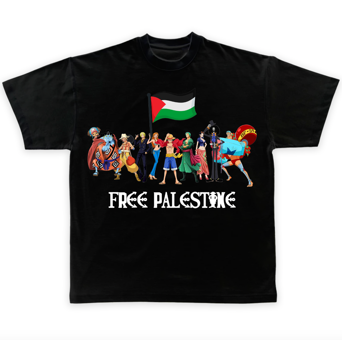 Free Palestine Straw Hats Shirt (Black) *Proceeds Go to Charities*