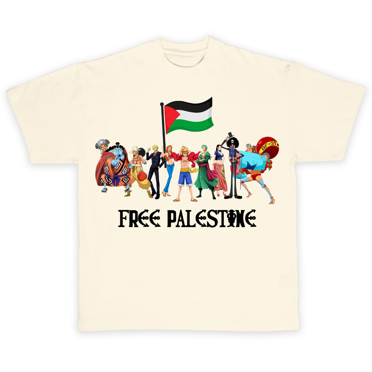 Free Palestine Straw Hats Shirt (Cream) *Proceeds Go To Charity*